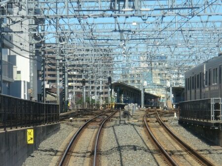 鉄道サボ（表）柳島車庫−押上駅−浅草−上野駅−須田町（裏